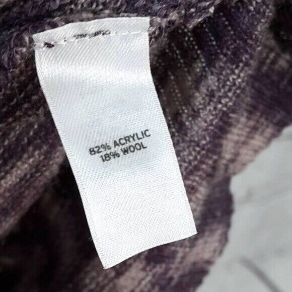 2/$15 Hinge Short Sleeve Sweater Purple XS Space Dye Geo Dolman Sleeve Batwing - Picture 7 of 7